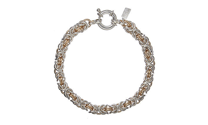 Men's Byzantine Bracelet S/YGF